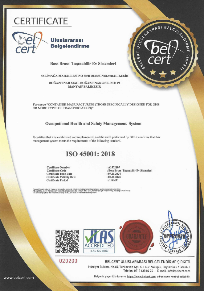 ISO 45001 Sertifikası