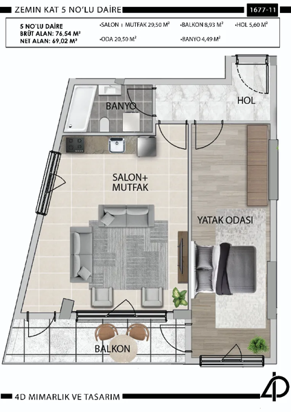 Daire 5 5 NO'LU DAİRE