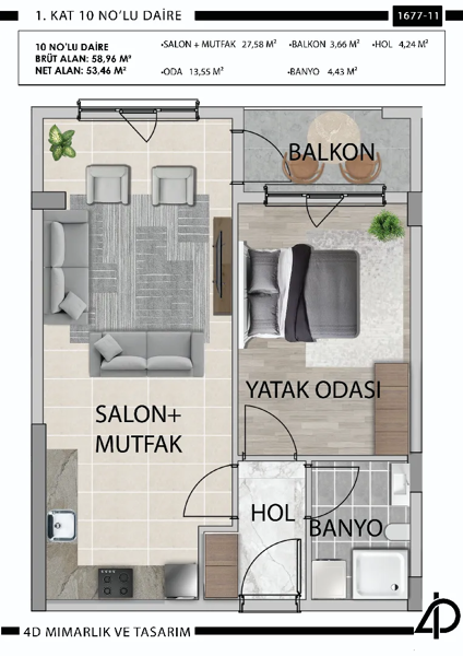 Daire 10 10 NO'LU DAİRE