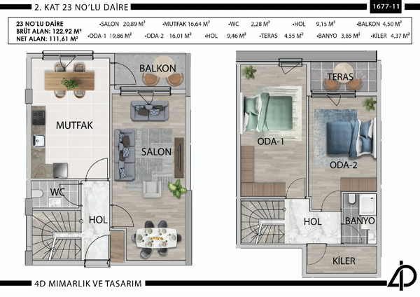 Daire 23 23 NO'LU DAİRE